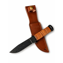 Ловен нож IronWolf Ranger 1095 – фиксирано острие и кожена кания