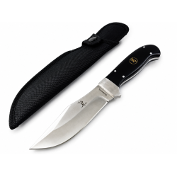 Ловен нож "Black Elk 440" с дървена дръжка и Cordura кания