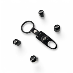 Ключодържател за Мини Купър / MINI COOPER с 4 броя капачки за вентилите