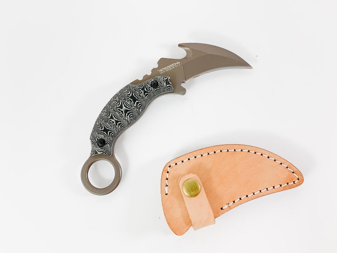 Карамбит karambit deresrona с кожена кания