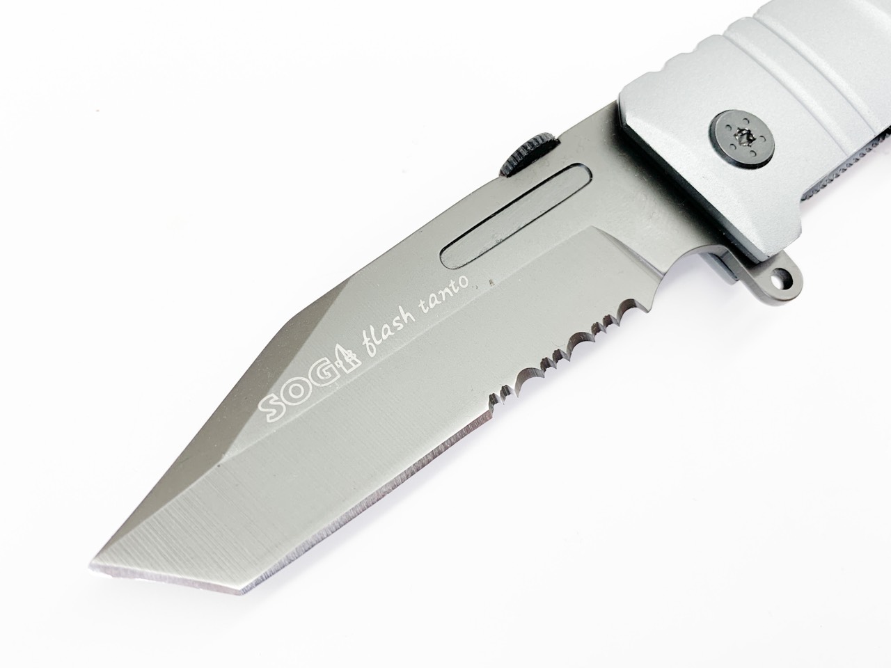 Сгъваем автоматичен нож Sog flash tanto 1/2 серетирано острие