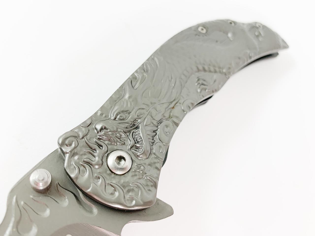 Сгъваем автоматичен нож метален с 3D картина на дракон Browning B063C Сгъваем автоматичен нож метален с 3D картина на дракон Browning B063C