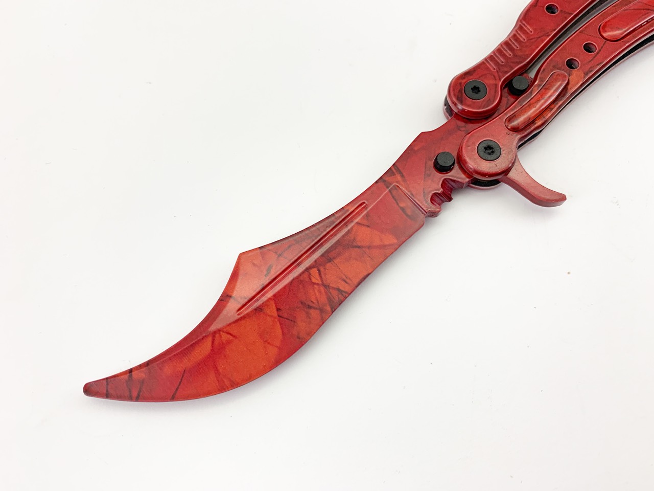Нож пеперуда тренировъчен - цвят червен CS GO, butterfly knife trainer Нож пеперуда тренировъчен - цвят червен CS GO, butterfly knife trainer