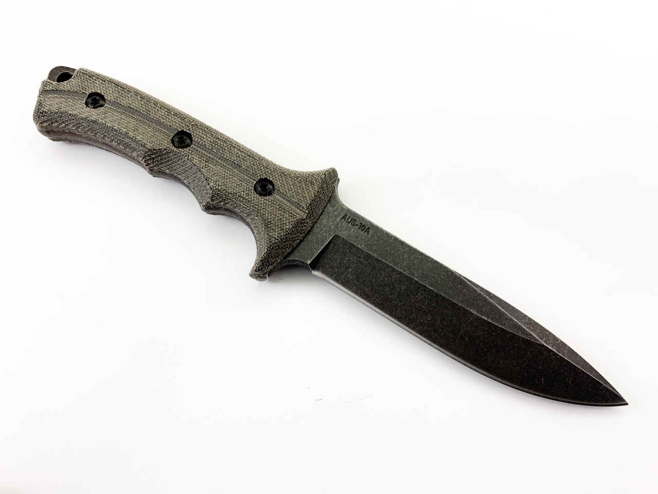 Ловен нож от масивна закалена стомана-AUS-10A G10 дръжка knife for army