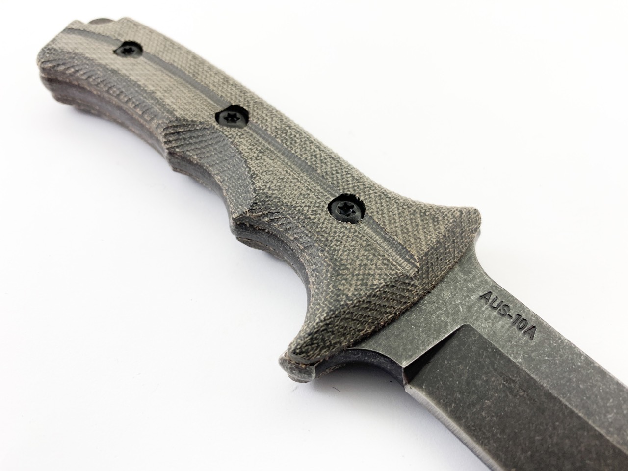 Ловен нож от масивна закалена стомана-AUS-10A G10 дръжка knife for army