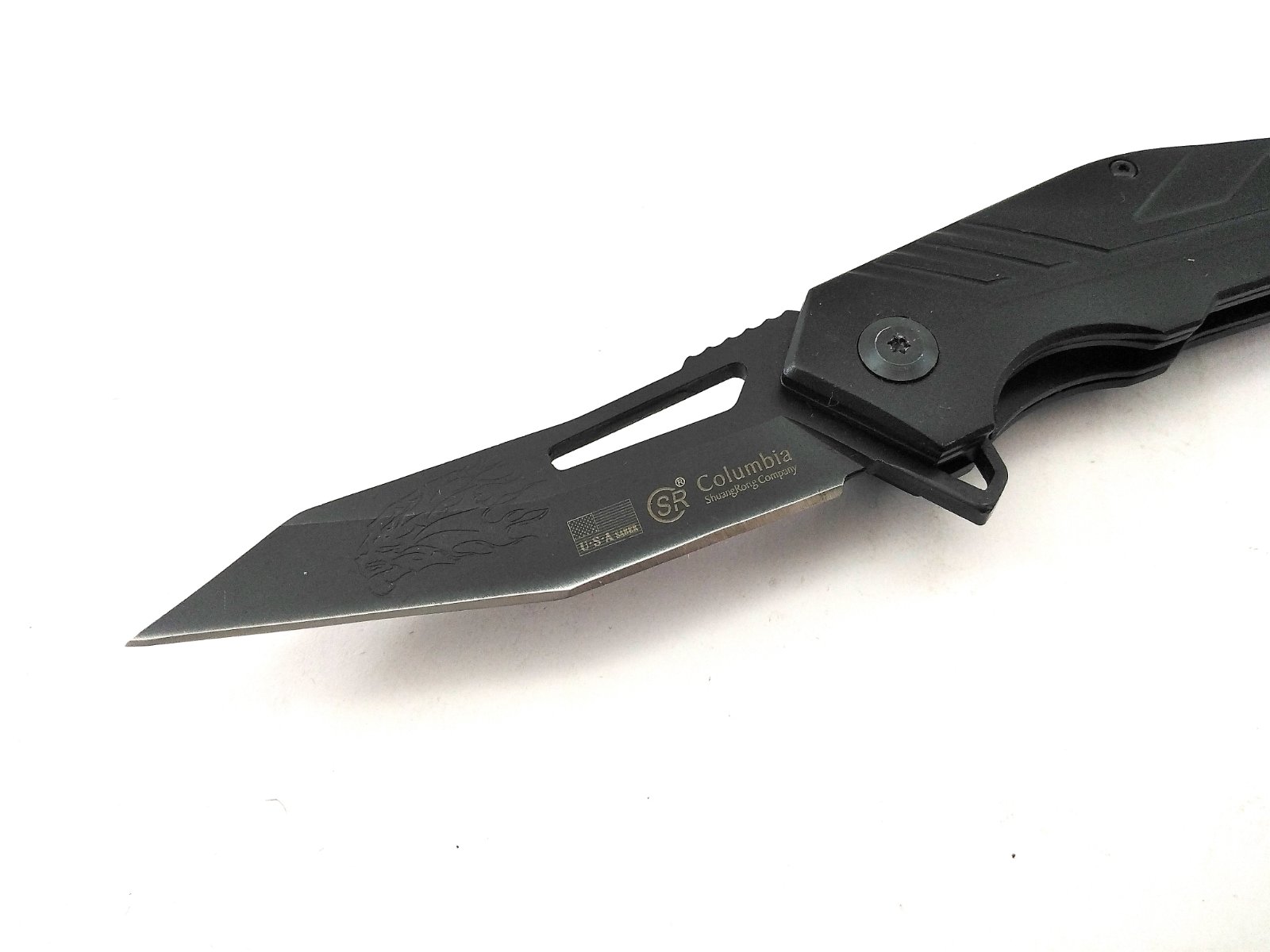 Columbia SR pocket knife,сгъваем автоматичен нож с тефлоново покритие