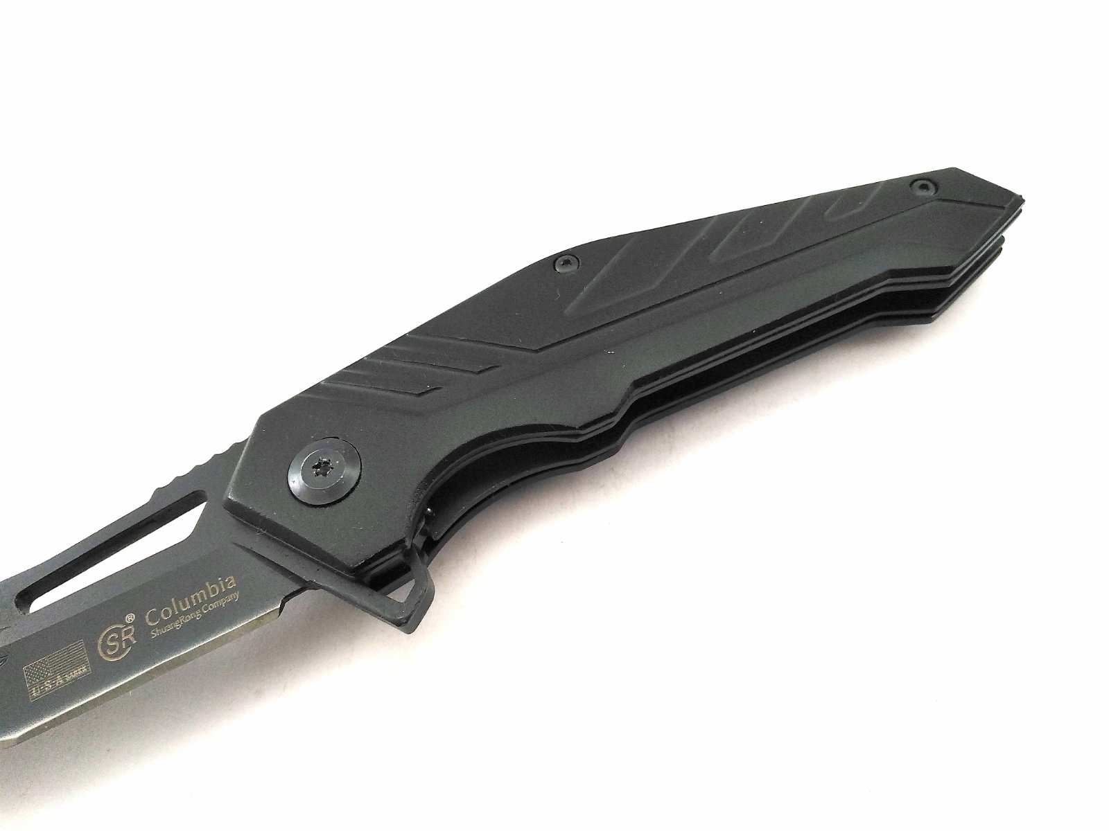 Columbia SR pocket knife,сгъваем автоматичен нож с тефлоново покритие