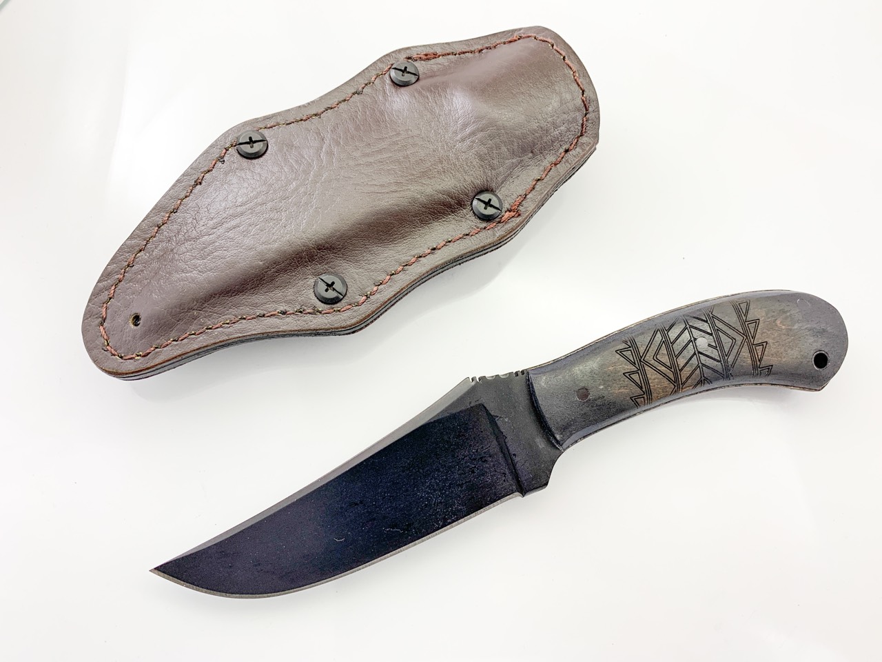 Ловен нож Winkler WKII карбонова стомана 80CRV2 и кленови чирени