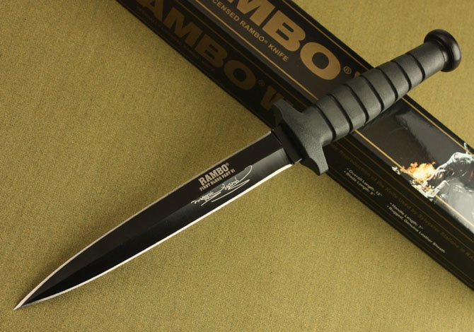 Ловен нож / Кама от масивна високовъглеродна неръждаема стомана - Rambo