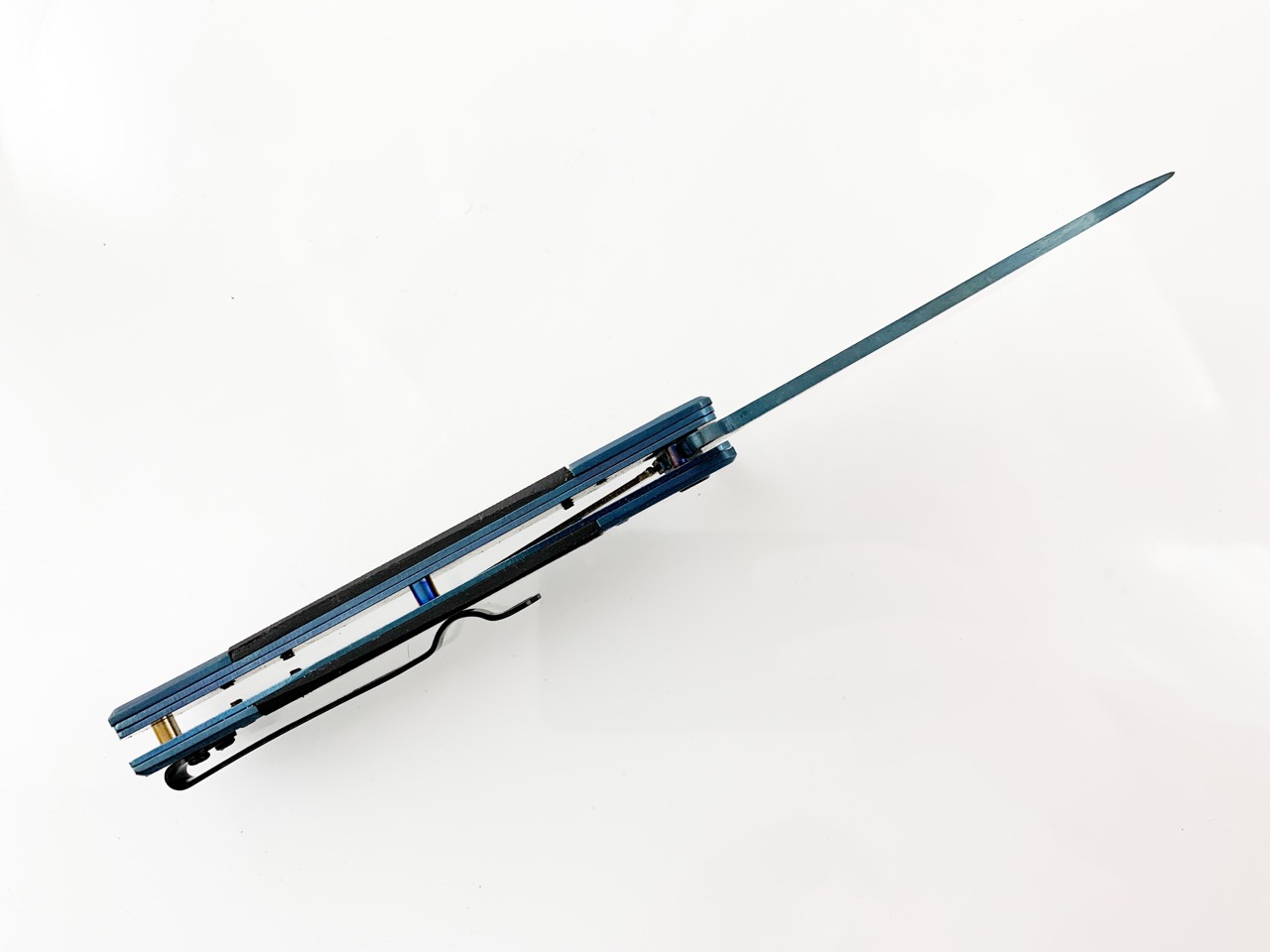Сгъваем автоматичен нож син цвят дизайн стилето Sog Flash tanto 440 steel