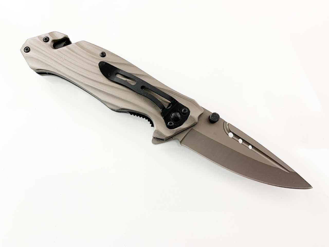 Сгъваем метален автоматичен нож стегнато отваряне с иноксово покритие Stride Knives B119