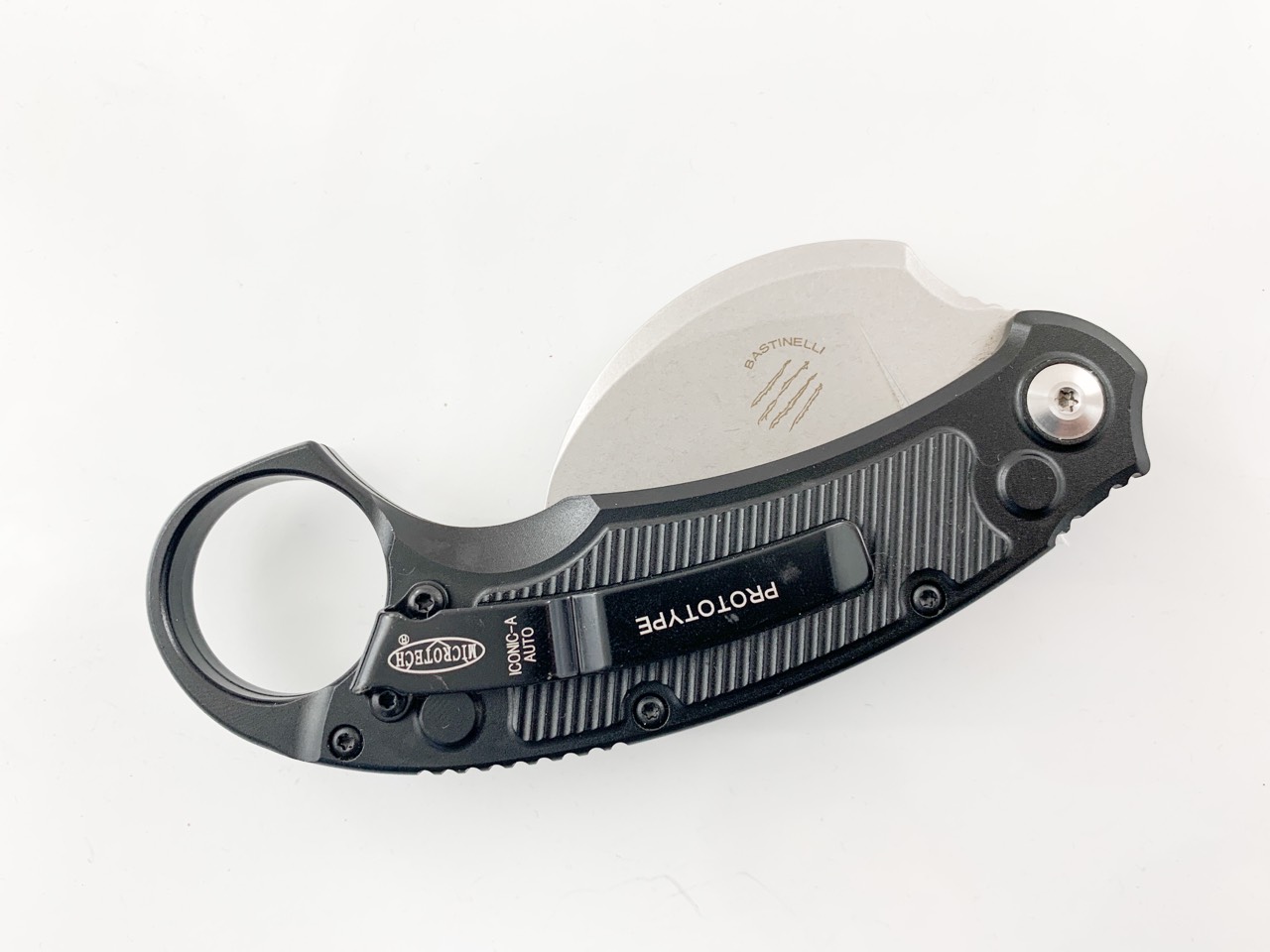 Microtech Bastinelli Iconic Auto Karambit Knife, карамбит нож автоматичен