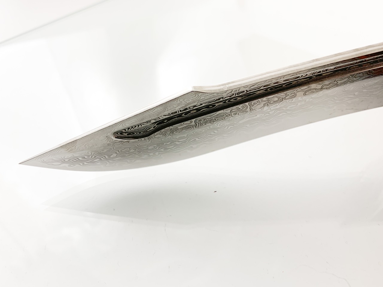 Ловен нож Bowie ръчно направен от дамаска японска стомана