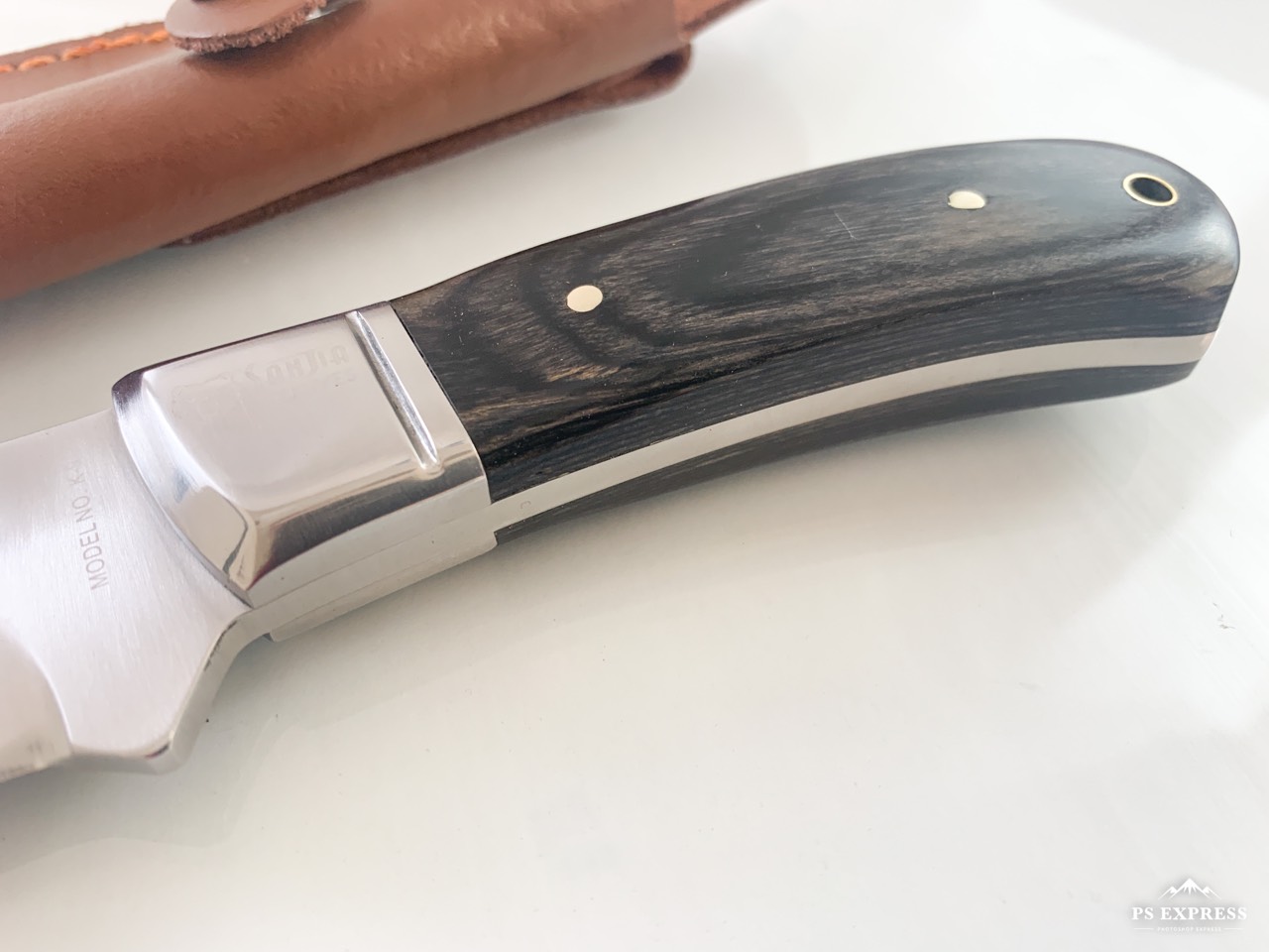 USA Sanjia Knife Ловен нож масивен фултанг с кожена кания