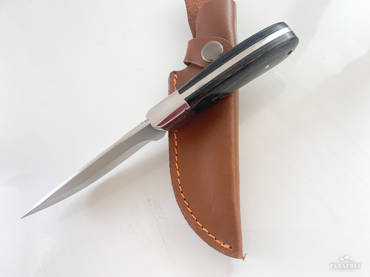 USA Sanjia Knife Ловен нож масивен фултанг с кожена кания