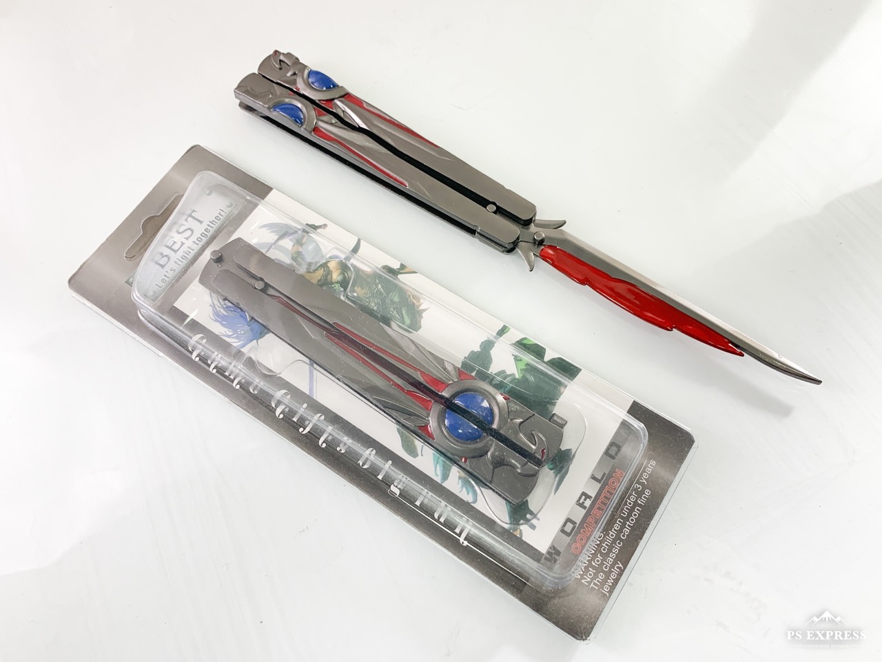 Тренировъчен нож пеперуда играта Frostmourne,не е остър за колекция или тренировка за трикове