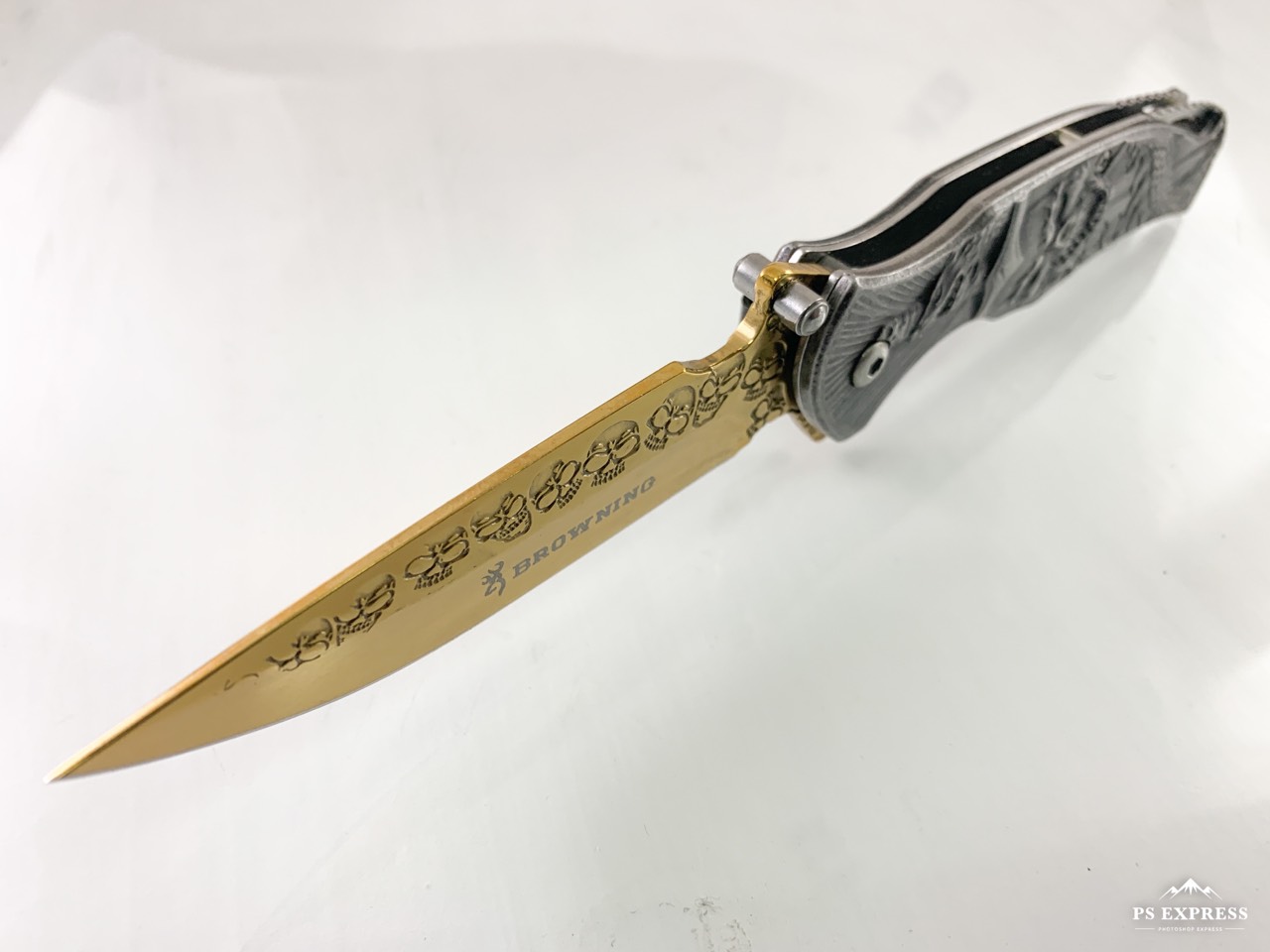 Browning Zombie Apocalypse Knife сгъваем автоматичен джобен нож с черепи