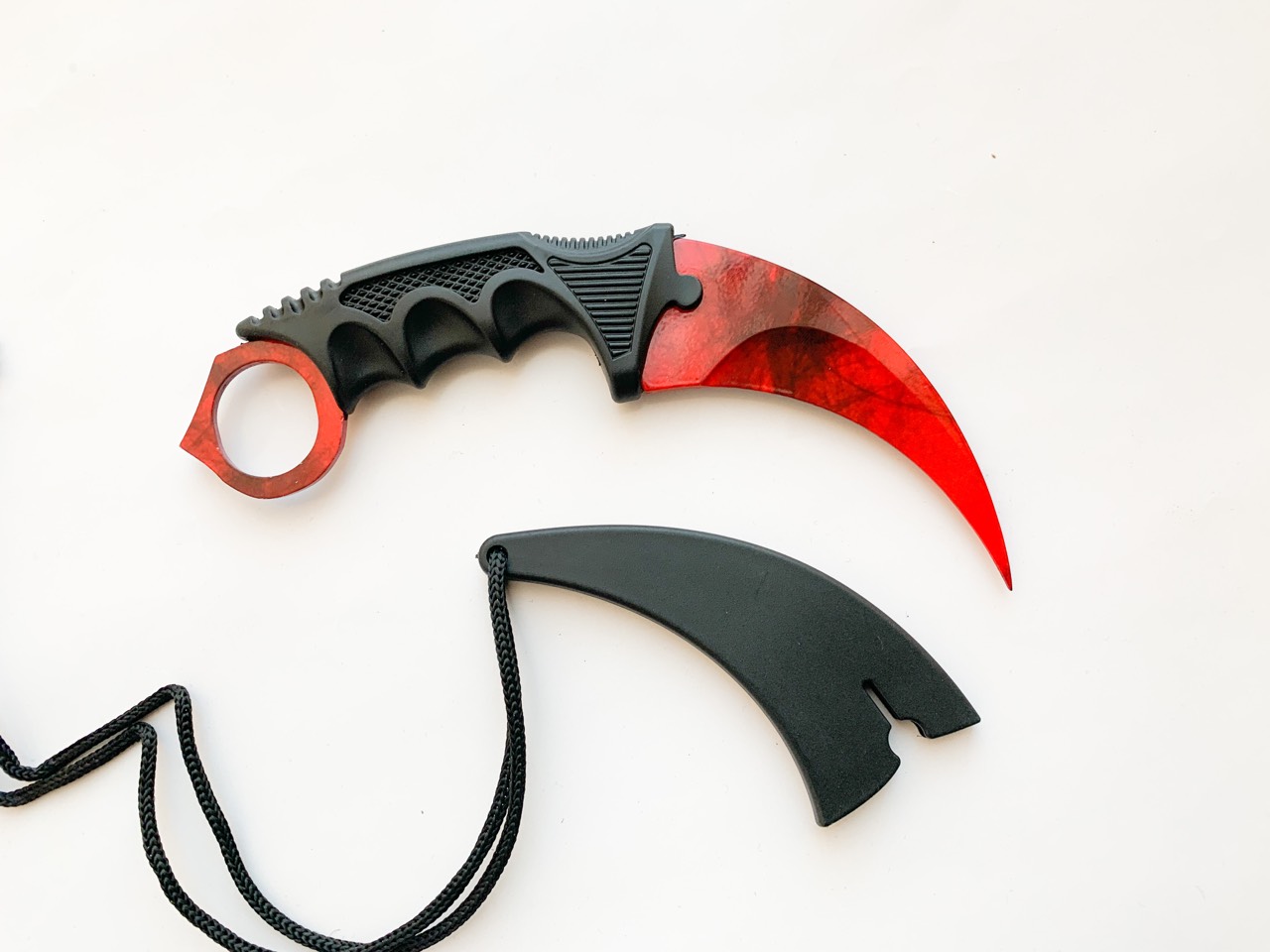 CS GO - karambit Red SKIN карамбит тренировъчен незаточен
