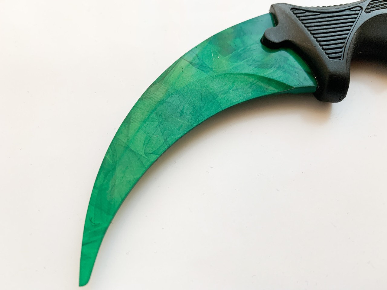 CS GO - karambit Green SKIN карамбит тренировъчен незаточен