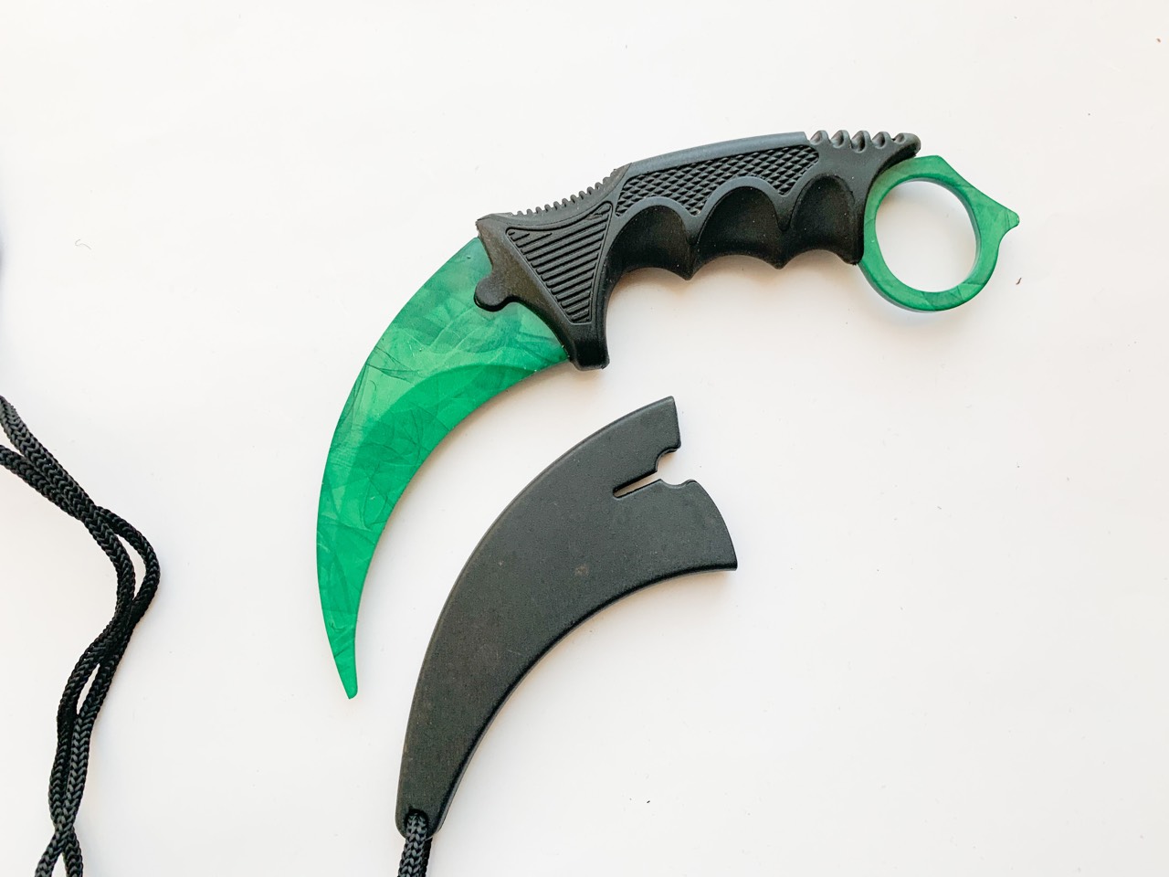 CS GO - karambit Green SKIN карамбит тренировъчен незаточен