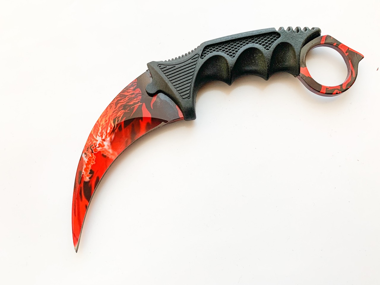 CS GO - остър червен дракон karambit карамбит тактичеси нож CS GO - остър червен дракон karambit карамбит тактичеси нож