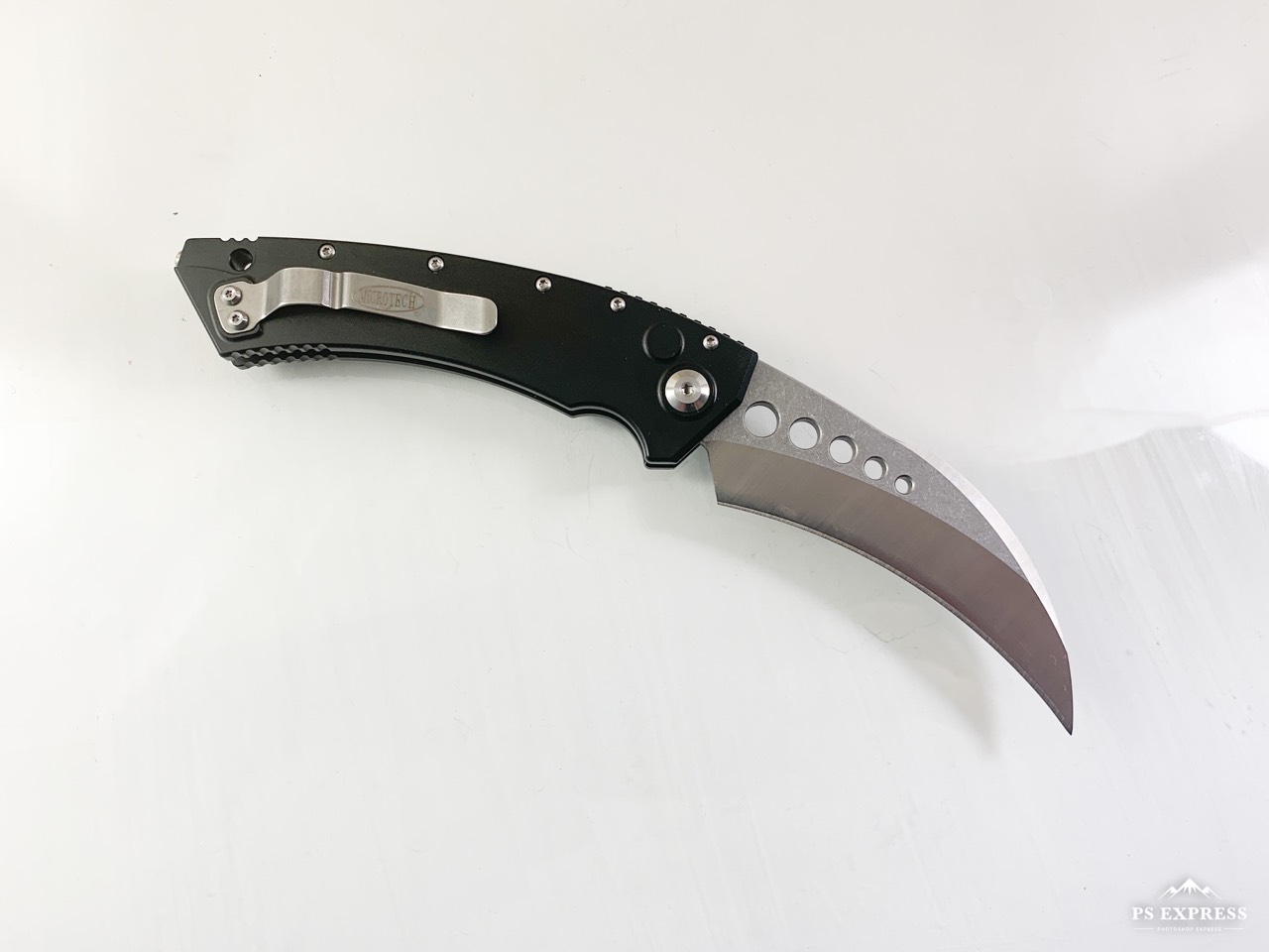Сгъваем нож карамбит Microtech Hawk Auto Stonewash Standard 166-10