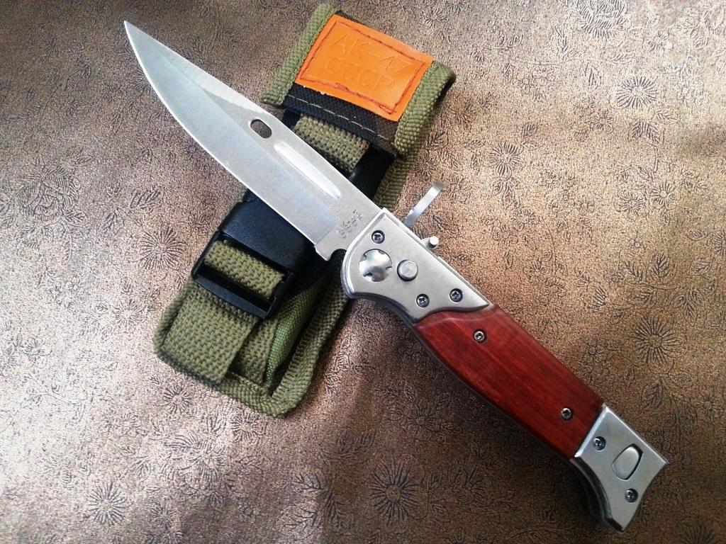 Военен тактически масивен голям сгъваем нож - AK-47 СССР