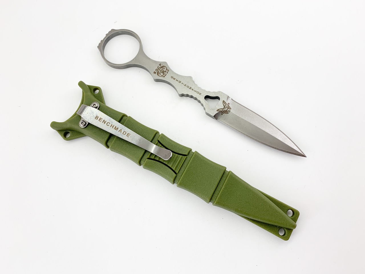 Тактически нож Benchmade 176 , зелен калъф от kydex