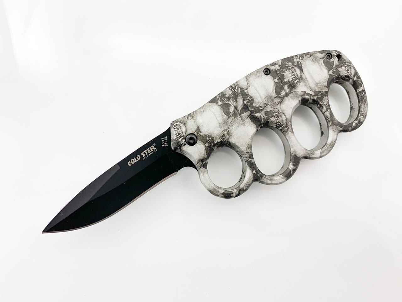 Нож бокс полуавтоматичен с черепи COLD STEEL N 219