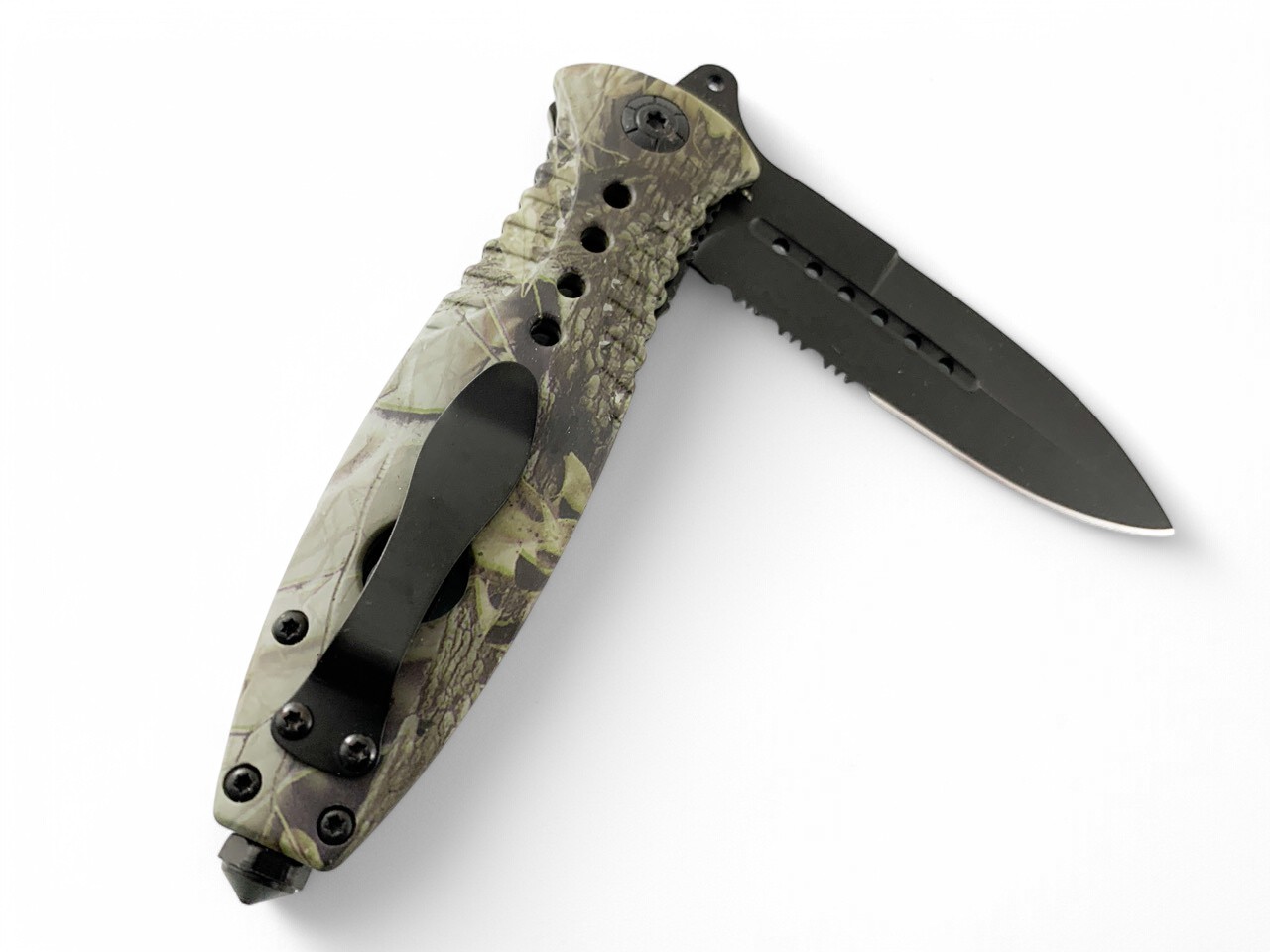 ShadowBlade Camo – сгъваем нож с двустранно назъбено острие