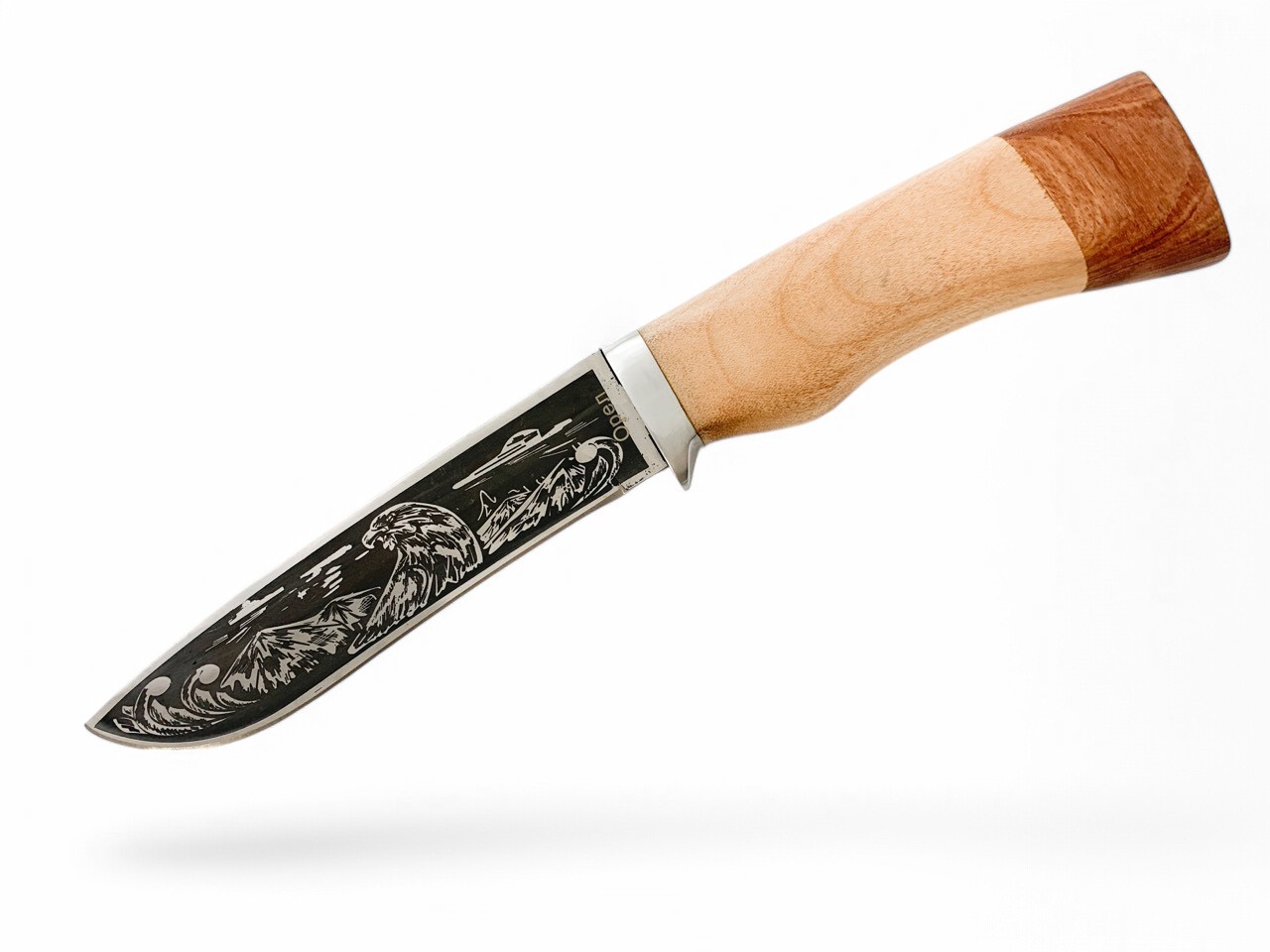 Руски ловен нож с дървена дръжка - Сокол