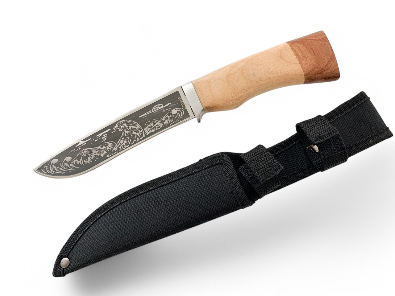 Руски ловен нож с дървена дръжка - Сокол