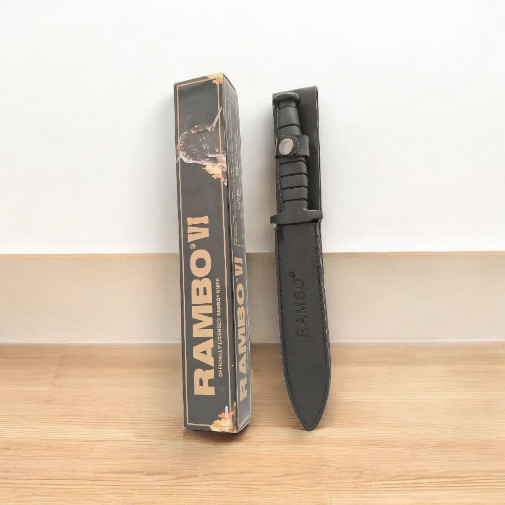 Кама Rambo First Blood VI с черна кания от еко кожа