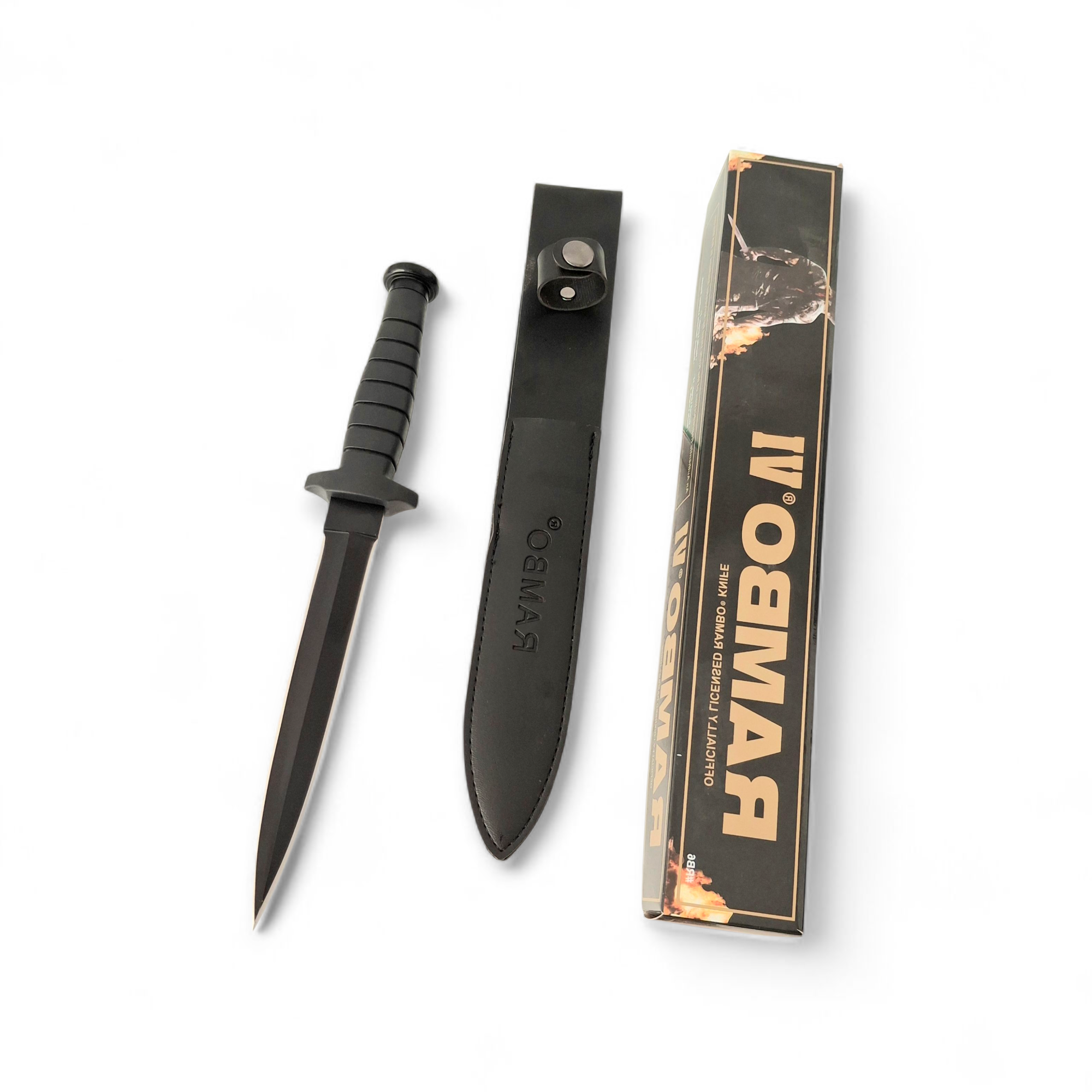 Кама Rambo First Blood VI с черна кания от еко кожа