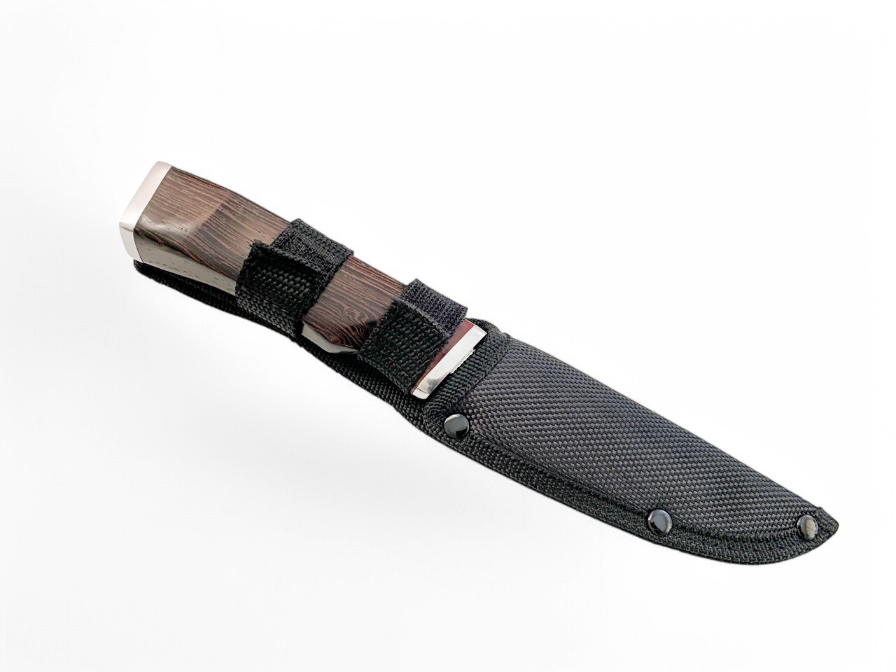 Ловен нож ЛЕВ с дървена дръжка и гравирано острие