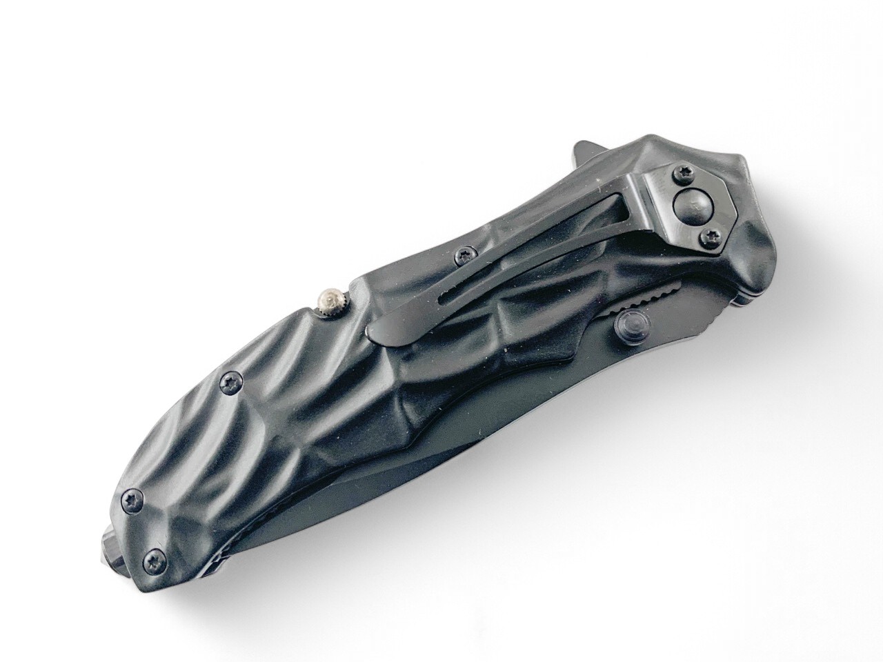 Детайл на дръжката на нож Black Steel B091