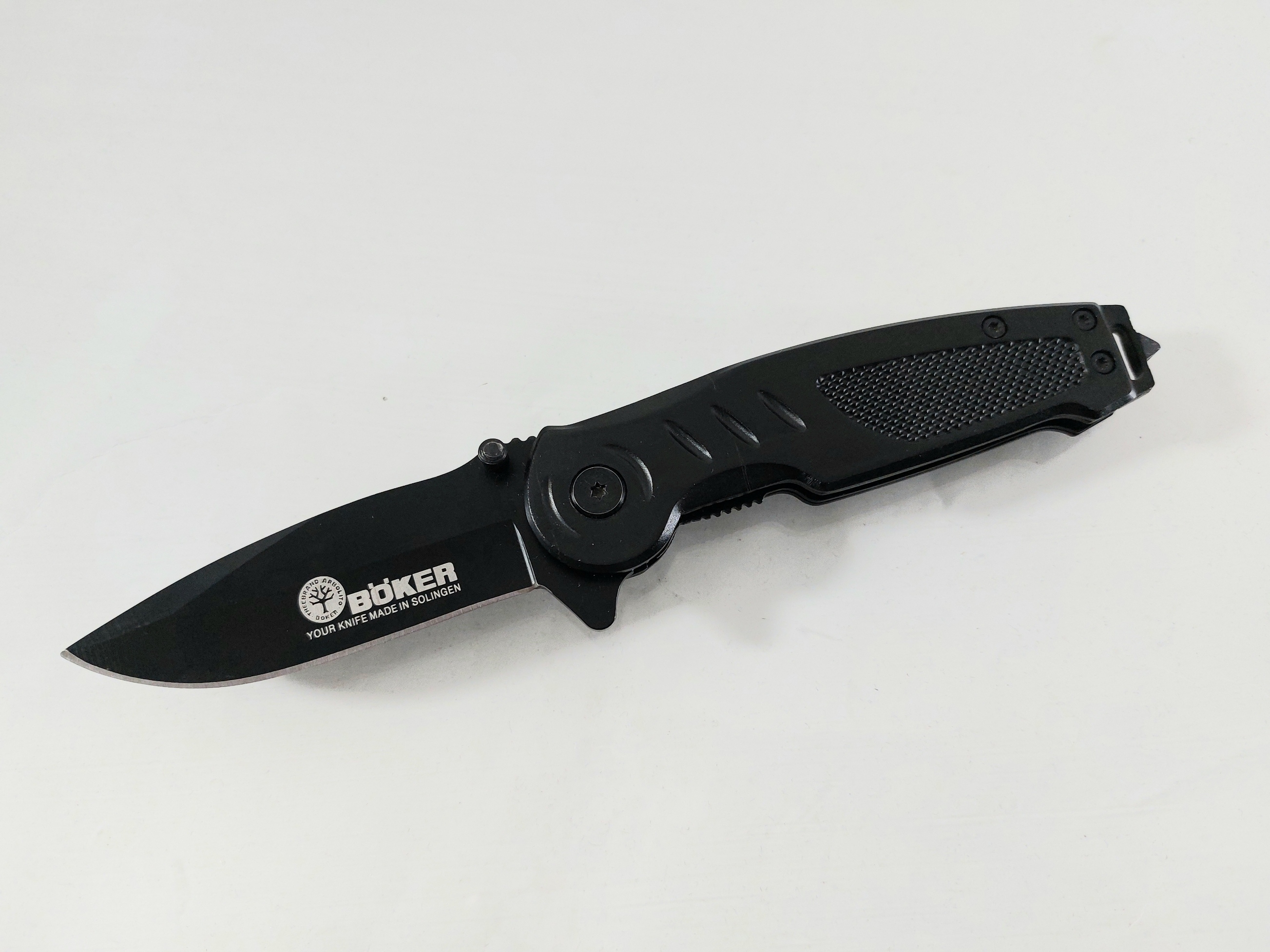 Сгъваем полуавтоматичен джобен нож - Boker с черно тефлоново покритие