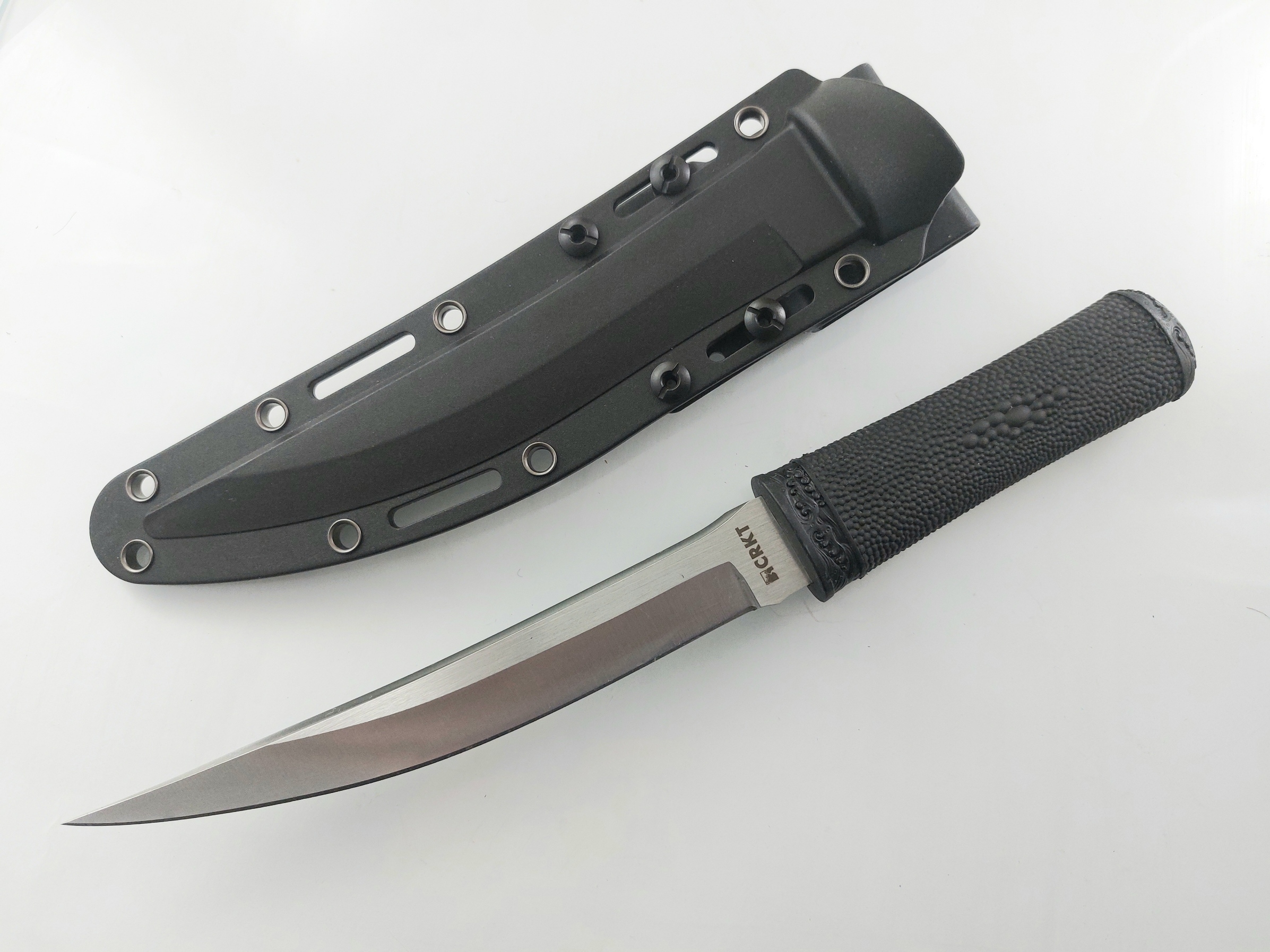 Тактически военен нож тип кама уникалната форма на острието с Kydex калъф бял цвят