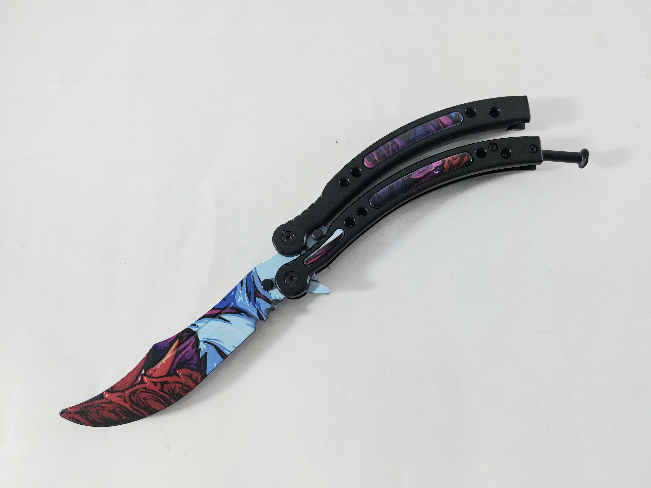 Нож пеперуда тренировъчен незаточен - ALIEN SKIN : CS GO, butterfly knife trainer