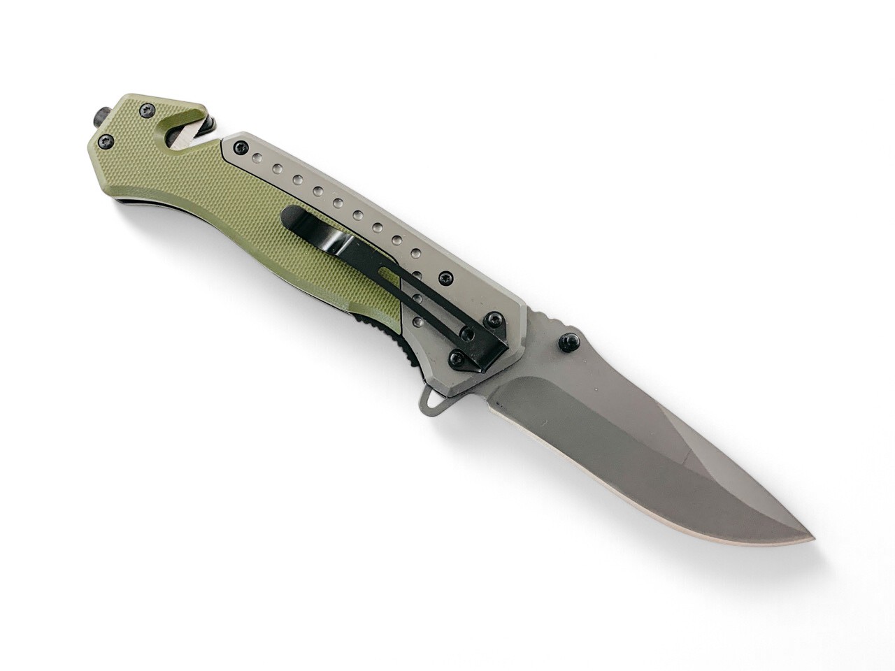 Сгъваем нож Browning с полимерна зелена дръжка и 440A стомана