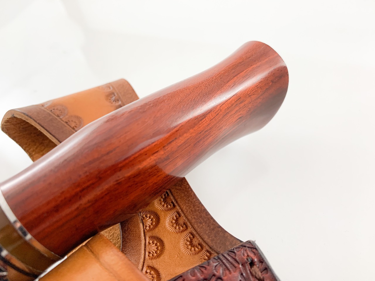 Класически ловен нож от японска дамаска стомана , Абаносово дърво