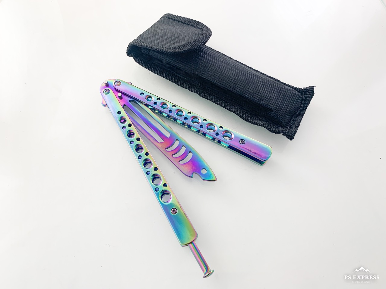 Rainow butterfly knife акула Shark нож пеперуда незаточен тренировъчен Rainow butterfly knife акула Shark нож пеперуда незаточен тренировъчен