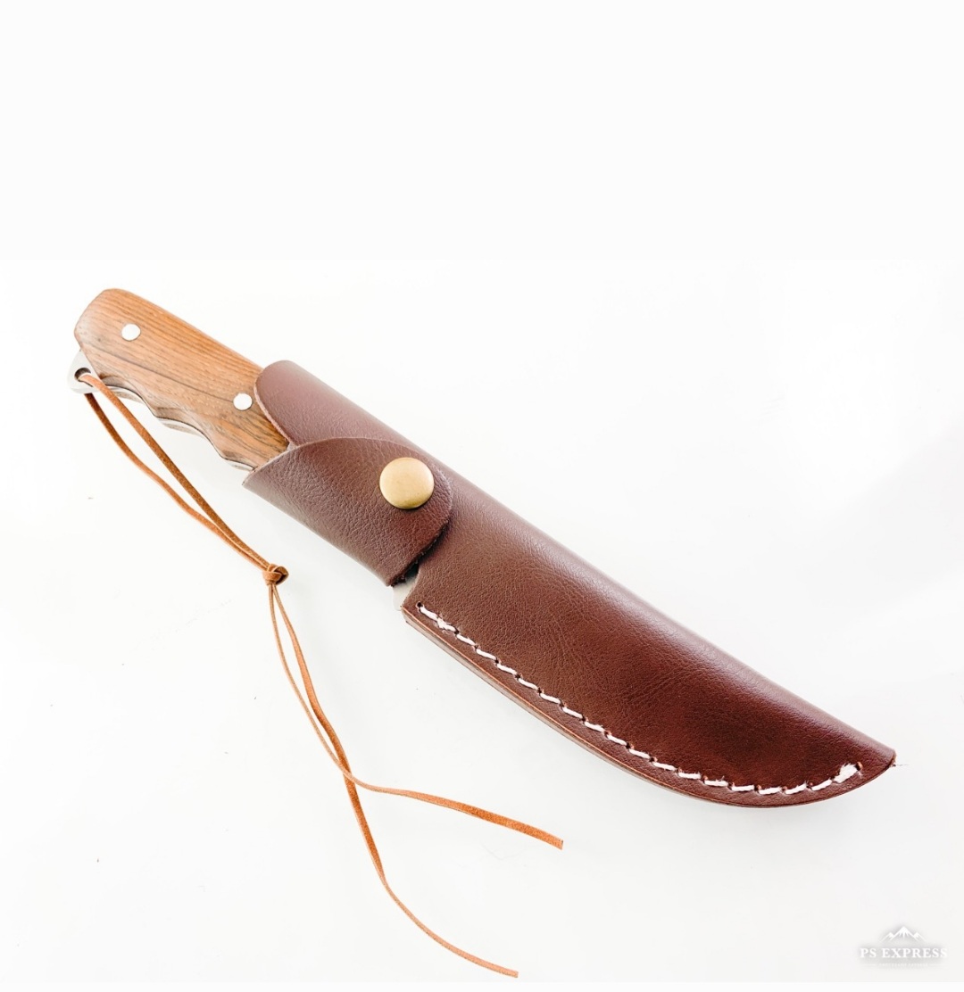 Руски ловен нож фултанг Лъв стомана 65х13 и кожена кания