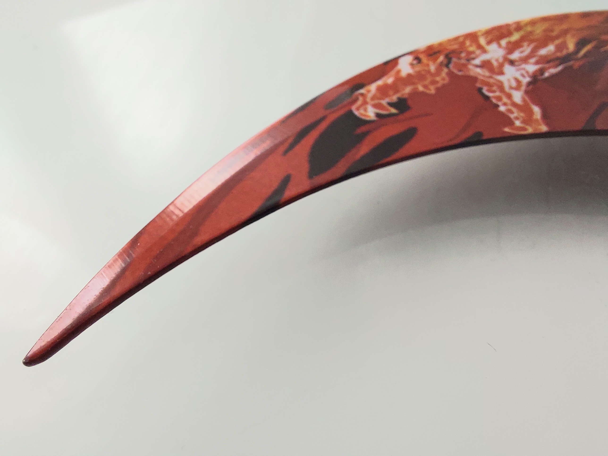 CS GO - червен дракон karambit карамбит нож за тренировка начинаещи незаточен