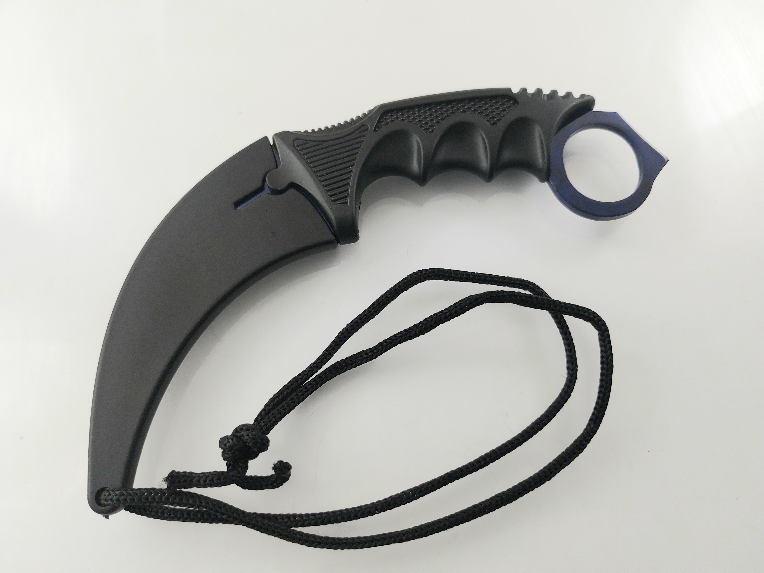 CS GO - тъмно син karambit карамбит нож за тренировка начинаещи незаточен