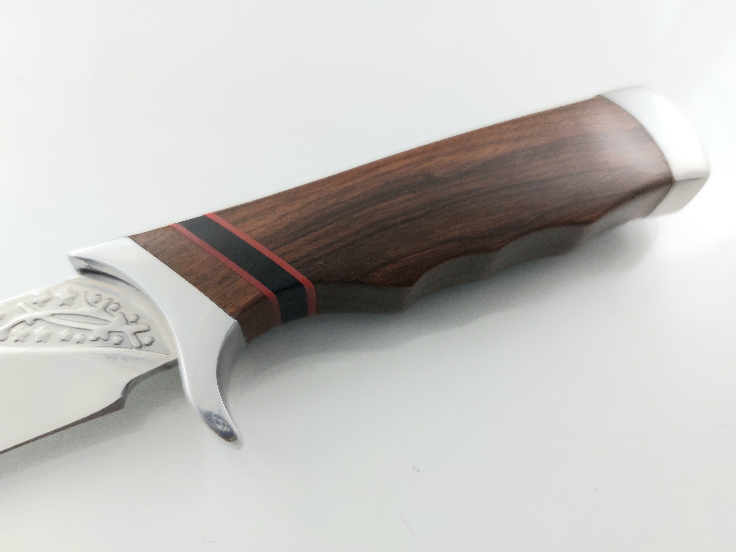 Руски ловен нож с метални гардове - Охотник стал 65х13