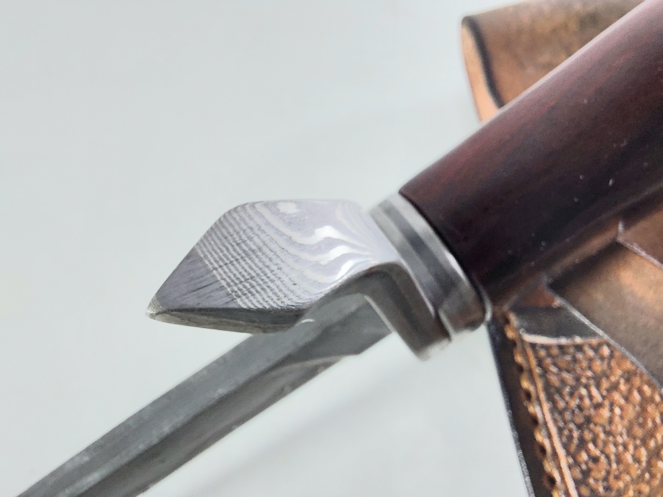 Bowie knife Ръчно направен ловен нож от японска дамаска стомана с VG 10 сърцевина