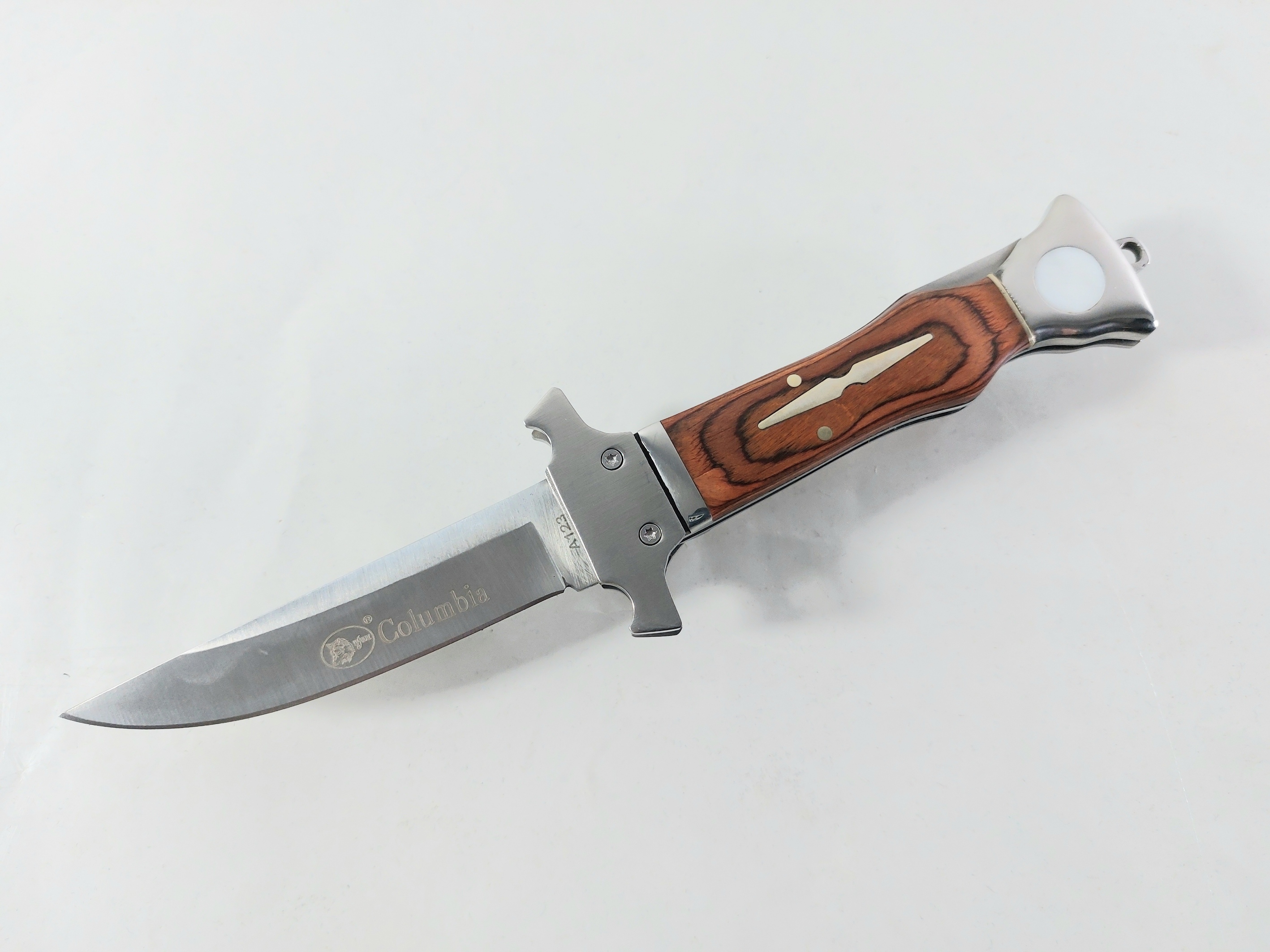 Columbia pocket knife A123 Сгъваем джобен нож с дръжка от дърво