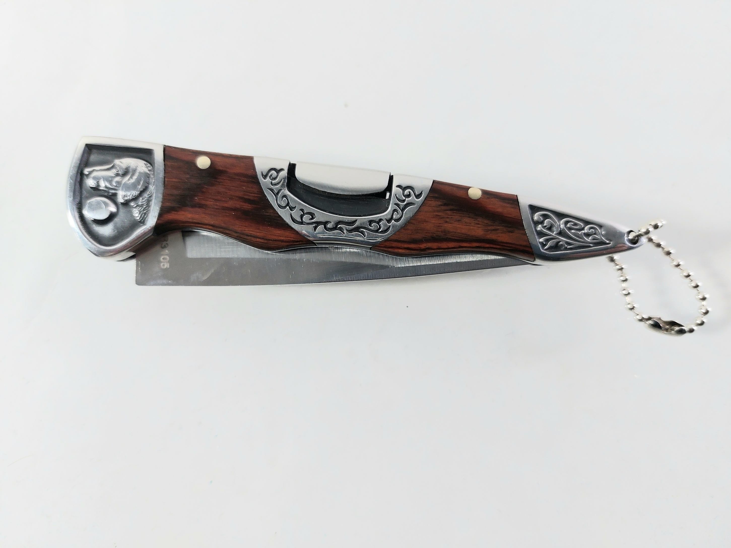 Columbia pocket knife MKB3105 Dog Сгъваем джобен нож с гравирано куче на гарда