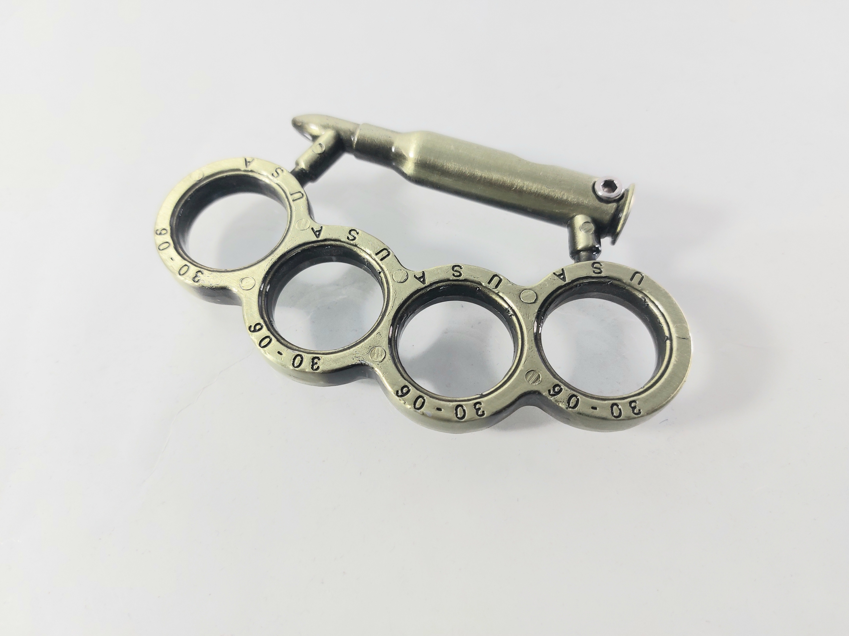 Масивен голям метален бокс за колекция златист цвят с патрон за дръжка